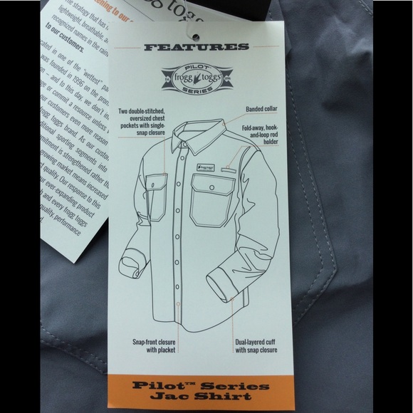 NEW WITH TAGS Frogg Toggs Pilot ll Jac Shirt. B10 - Picture 6 of 12